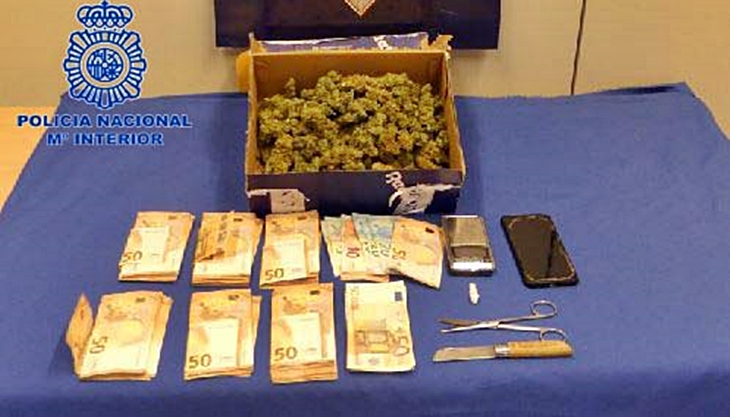 La Policía Nacional desmantela un punto de venta de drogas en Don Benito