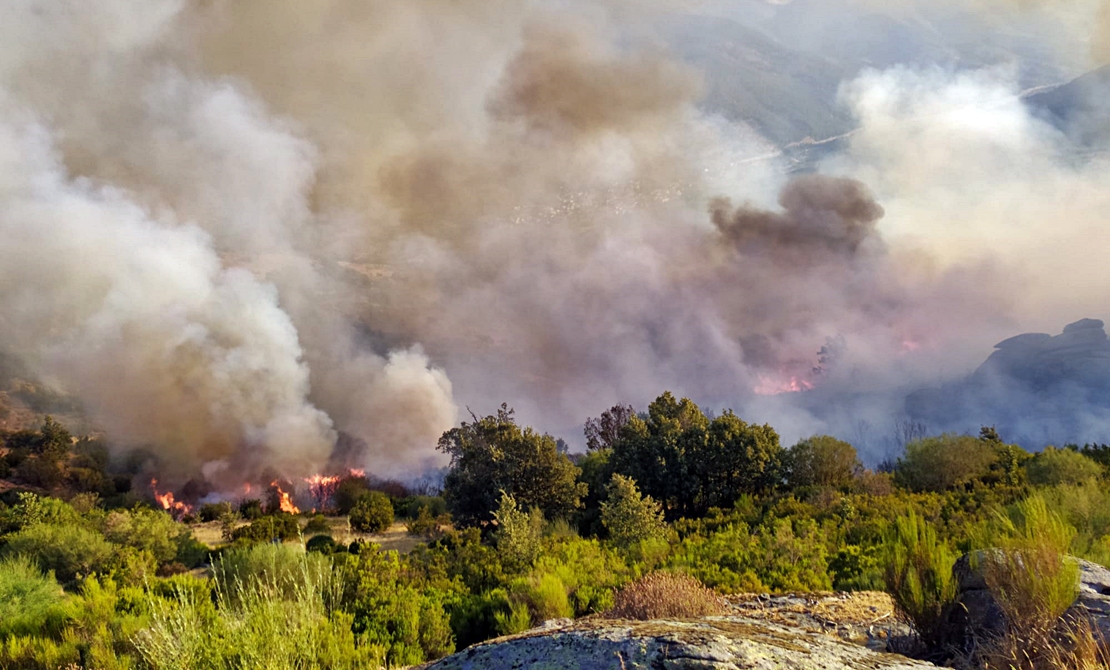 El INFOEX mantiene el nivel 2 en el incendio de Cabezuela del Valle