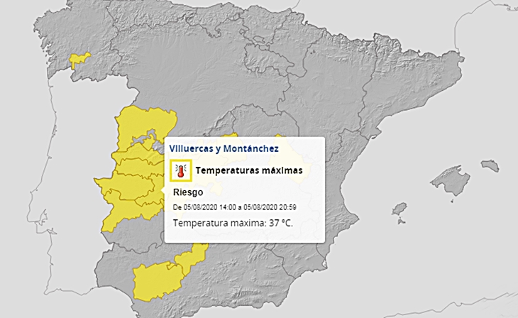 El 112 amplía la alerta amarilla por altas temperaturas