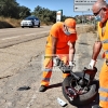 Dos heridos en una fuerte colisión en la carretera EX-110