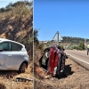 Dos heridos en una fuerte colisión en la carretera EX-110