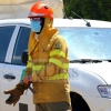 Bomberos Forestales intentan controlar un incendio en la Sierra Amador (Oliva de Mérida)