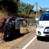 Dos heridos en una fuerte colisión en la carretera EX-110