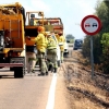 Bomberos Forestales intentan controlar un incendio en la Sierra Amador (Oliva de Mérida)