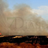 Un incendio forestal cercano a Badajoz arrasa varias hectáreas