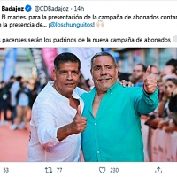 Los Chunguitos padrinos de la presentación de los nuevos abonos del CD.Badajoz