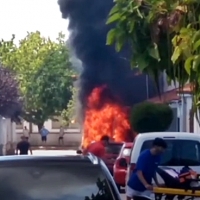 USO: “El incendio de la ambulancia en Casar de Cáceres podría haberse evitado”