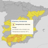 Amplían la alerta amarilla por calor en varias comarcas extremeñas