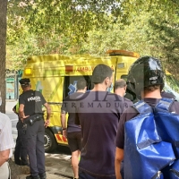 Accidente de tráfico en la avenida Damián Téllez Lafuente (Badajoz)