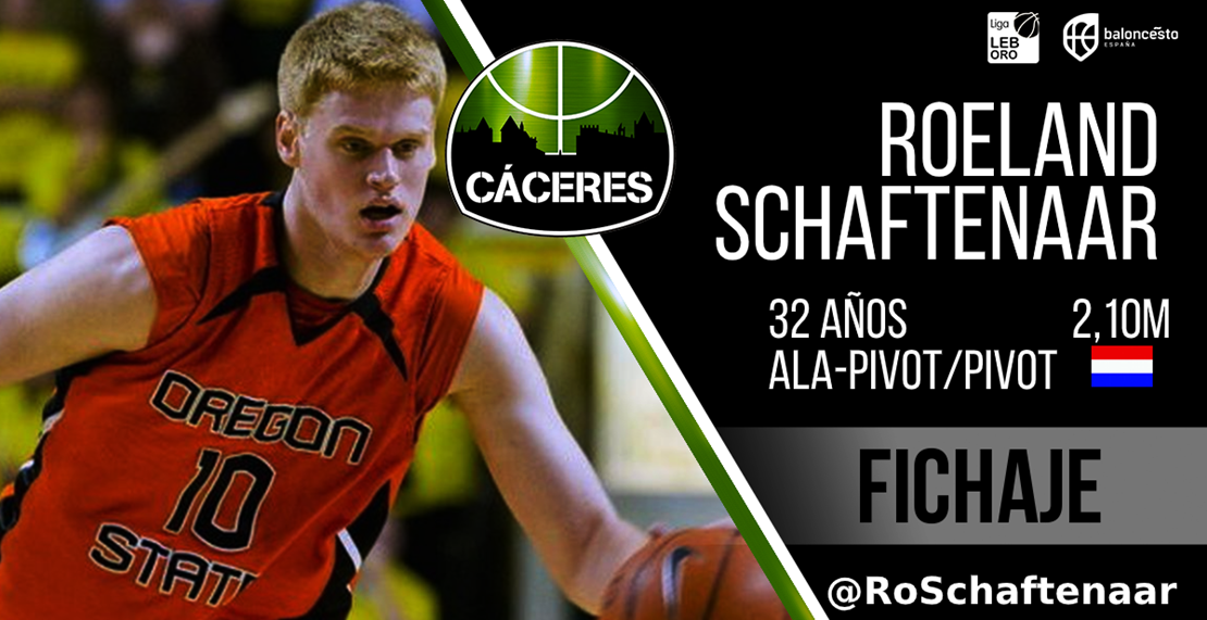 Roeland Schaftenaar nuevo refuerzo del Cáceres Ciudad del Baloncesto