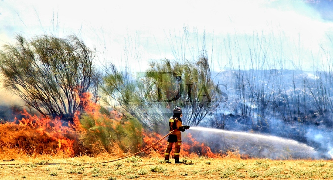 Un incendio alerta a los vecinos de la zona sur de Badajoz