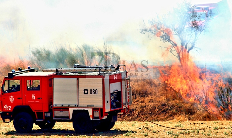 Un incendio alerta a los vecinos de la zona sur de Badajoz