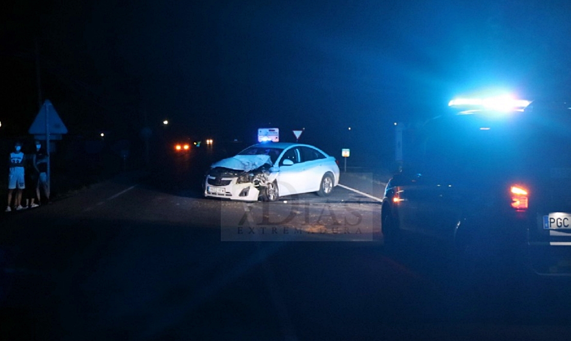 Colisión en la carretera de Olivenza