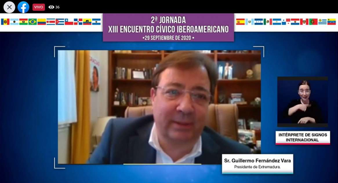 Fernández Vara apela al &quot;consenso político&quot; y al &quot;rigor científico&quot; ante la situación de pandemia actual