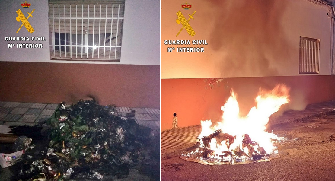 Instruyen diligencias a un vecino de Santa Amalia por la quema de contenedores