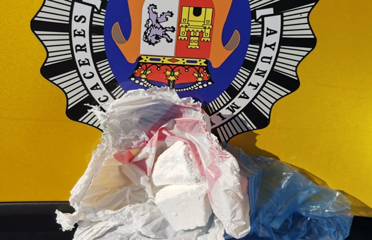 La Policía Local de Cáceres incauta 154 gramos de cocaína