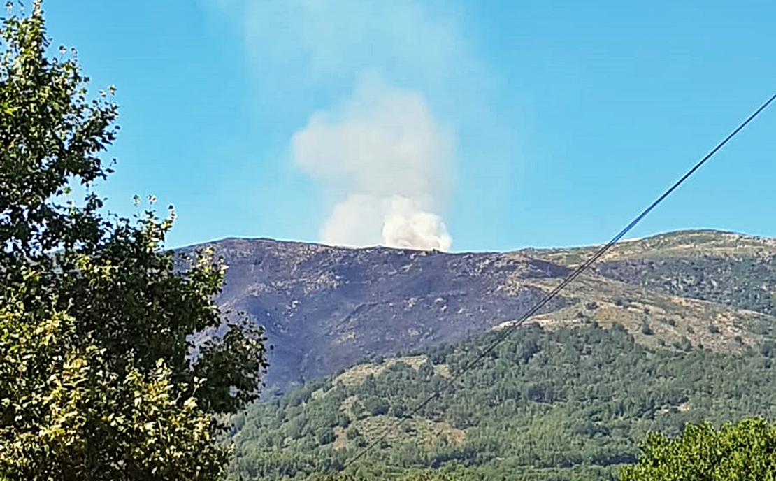 Reproducción del incendio en Cabezuela del Valle