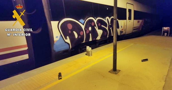 Detenido un joven por realizar “Graffitis” en dos vagones de tren de Cabeza del Buey