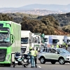 Un accidente obliga a cortar la Vía de la Plata en Monesterio (Badajoz)