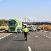 Un accidente obliga a cortar la Vía de la Plata en Monesterio (Badajoz)