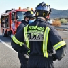 Un accidente obliga a cortar la Vía de la Plata en Monesterio (Badajoz)