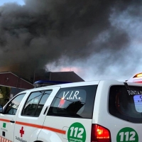 Incendio en Fregenal y un herido en accidente laboral