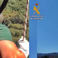 La Guardia Civil rescata a una barranquista accidentada en una garganta extremeña