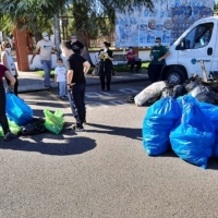 Recogen 140 kilos de basura en las inmediaciones de Puebla de la Calzada