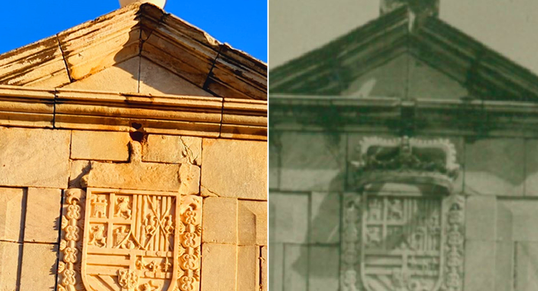 VOX exige reconstruir la corona del escudo de Puerta del Pilar "destruida durante la II República"