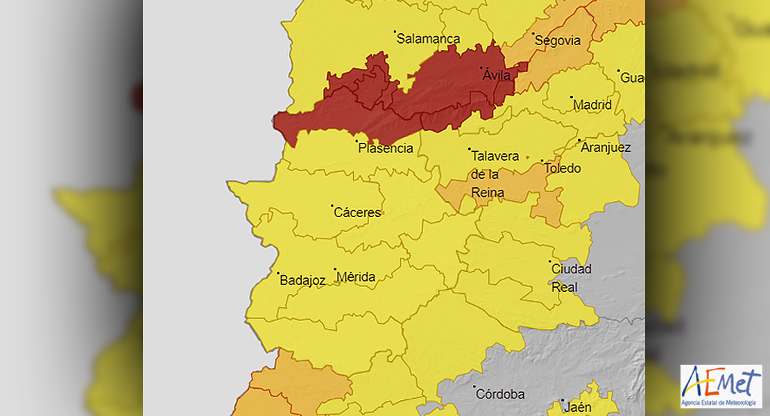 Activan la alerta roja en el norte de la provincia de Cáceres por lluvias