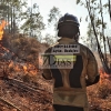 Incendio próximo a la urbanización Los Montitos (Badajoz)