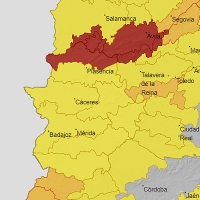 Activan la alerta roja en el norte de la provincia de Cáceres por lluvias