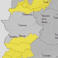 El 112 mantiene activada la alerta amarilla por lluvias y vientos en el norte de Cáceres