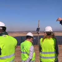 La planta fotovoltaica de Bienvenida, una de las doce grandes plantas que hay en Extremadura