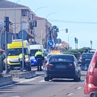 Accidente en el cruce de la ‘Autopista’ en Badajoz