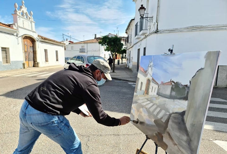Los mejores rincones de San Vicente de Alcántara en el Certamen de Pintura Rápida