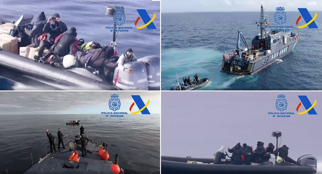 Vídeo de una persecución a una narcolancha en alta mar