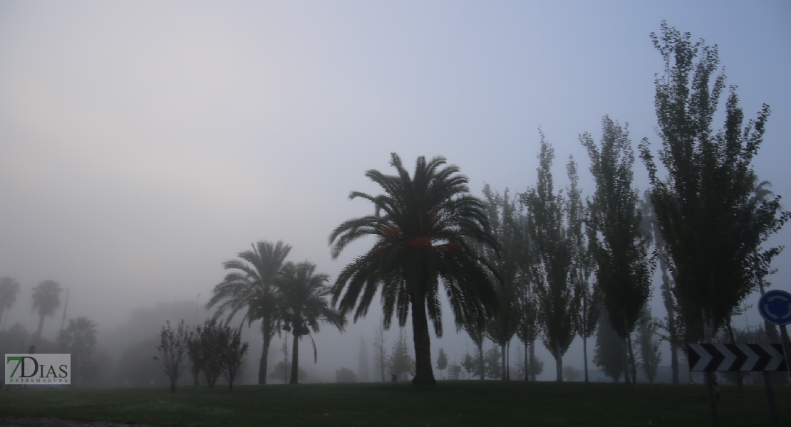 Badajoz amanece con intensas nieblas