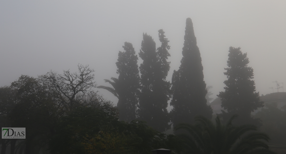 Badajoz amanece con intensas nieblas