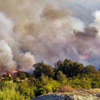 Concentración en Aldeanueva de la Vera en repulsa de los incendios de los últimos años