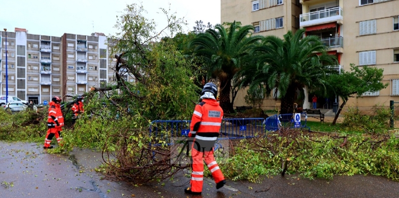 La tormenta deja numerosos destrozos en Badajoz y Gévora