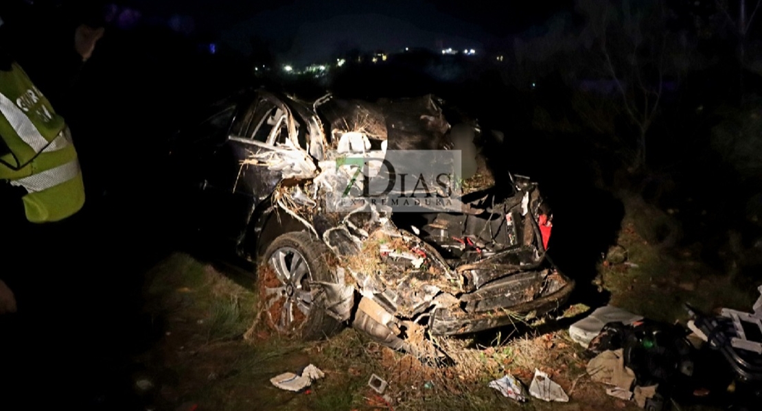 Violento accidente en la autovía entre Badajoz y Mérida