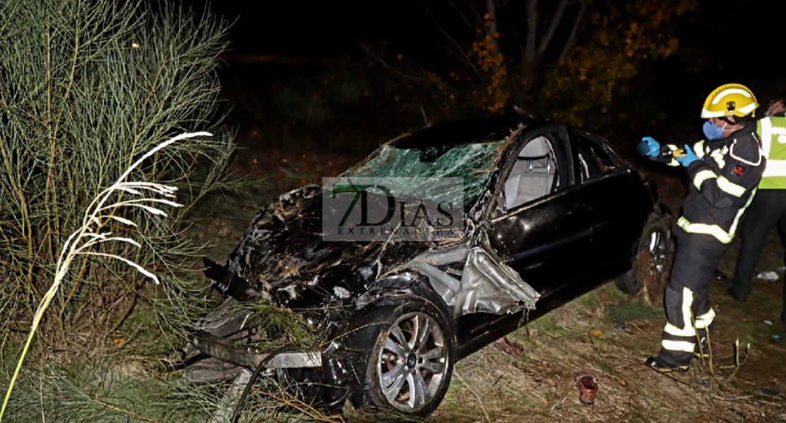 Violento accidente en la autovía entre Badajoz y Mérida