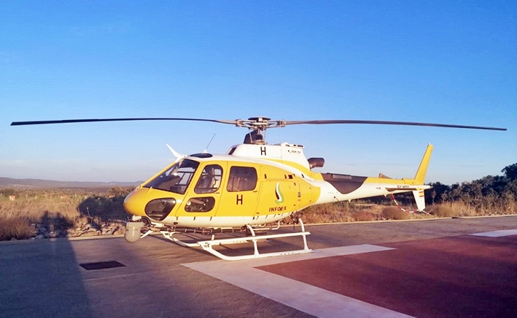 El INFOEX cuenta con un nuevo helicóptero para captar imágenes en tiempo real