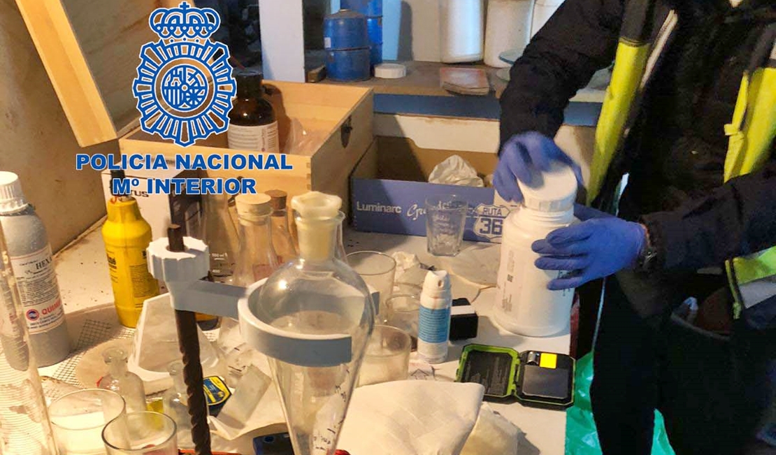 Desarticulan un laboratorio clandestino de cocaína en un chalet de la provincia pacense