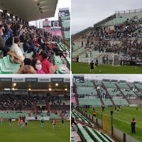 Ambiente previo al derbi entre la AD Mérida y el CD Badajoz en el Estadio Romano &#39;José Fouto&#39;