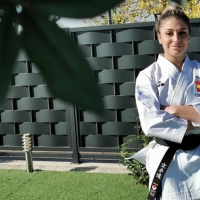 La karateca extremeña Marta García entrena con la Selección Española