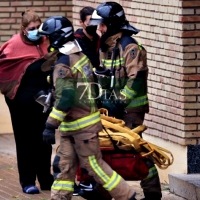 Incendio de vivienda en la barriada de la Paz (Badajoz)