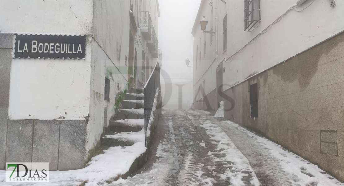 Así amanece el centro de Extremadura