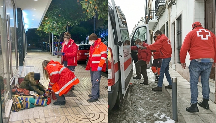 Más de 80 voluntarios de Cruz Roja hicieron frente a la borrasca en Extremadura